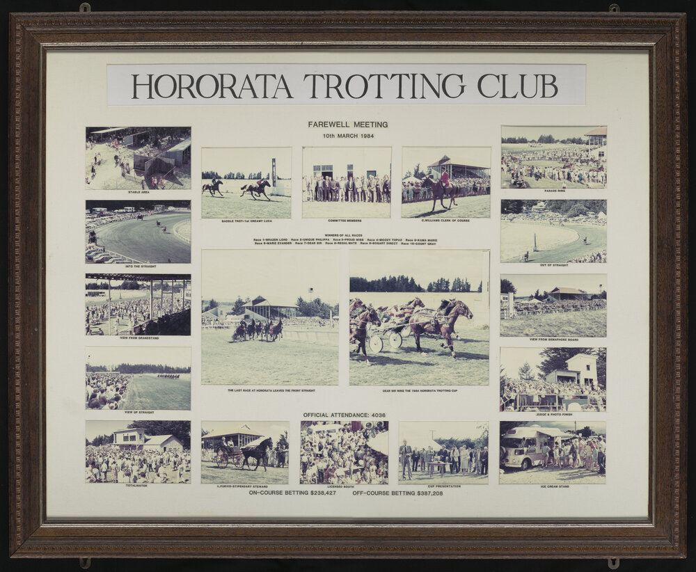 Farewell meeting of the Hororata Trotting Club at Hororāta Racecourse, 10 March 1984