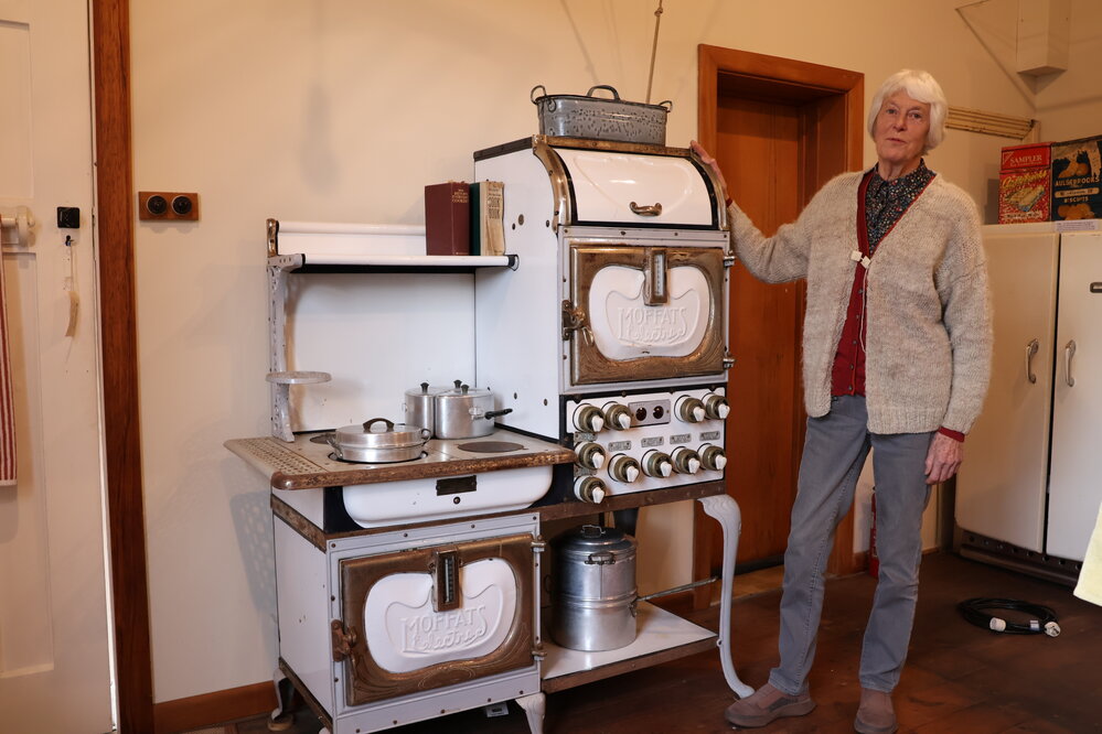 Kate Foster at the Terrace Station kitchen museum, 2023