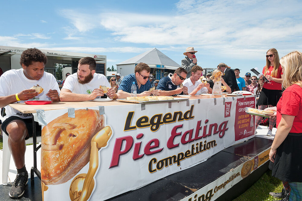 Hororāta Pie-eating contest at the Highland Games
