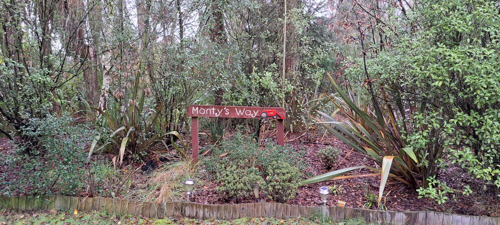 Sign for Monty's Path, Pineglades