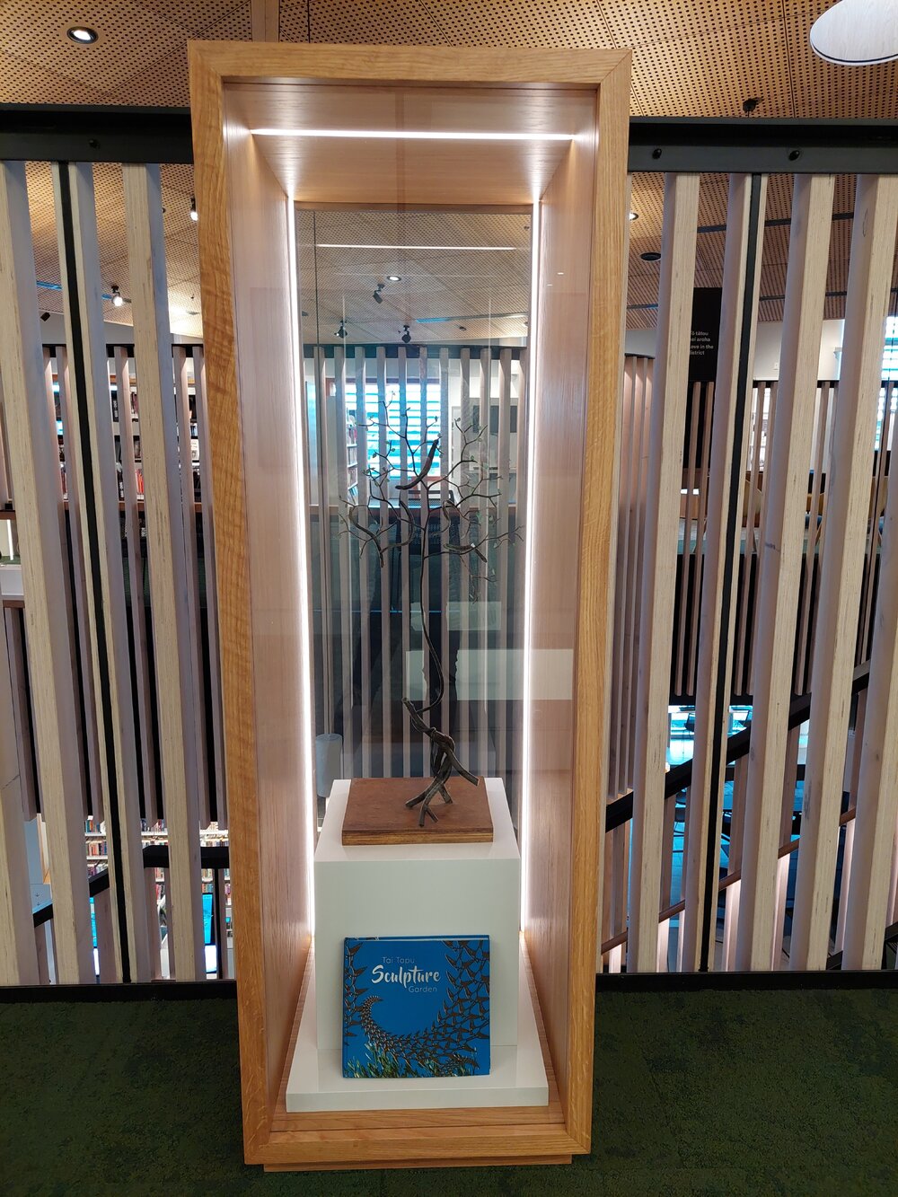 Tai Tapu Sculpture Garden exhibition case, Te Ara Ātea, 2023