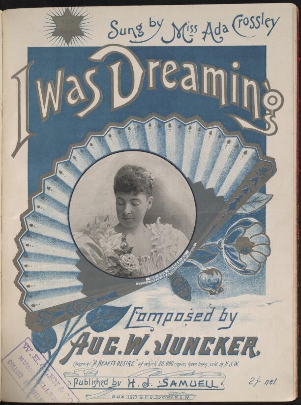 Cover of sheet music for 'I was Dreaming', 1894