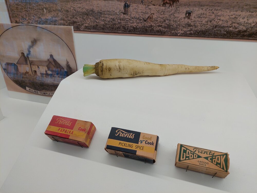 Trent's spices and chicory root on display