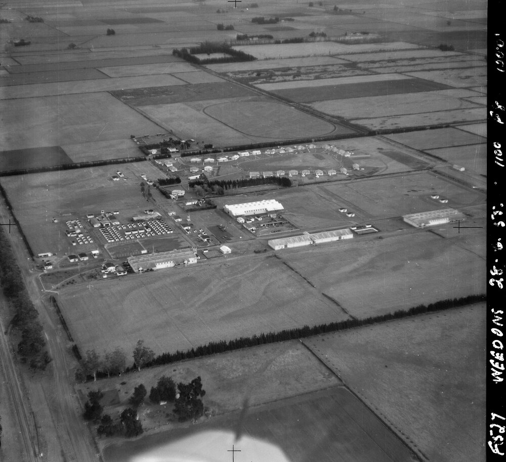 Aerial view of RNZAF Station Weedons