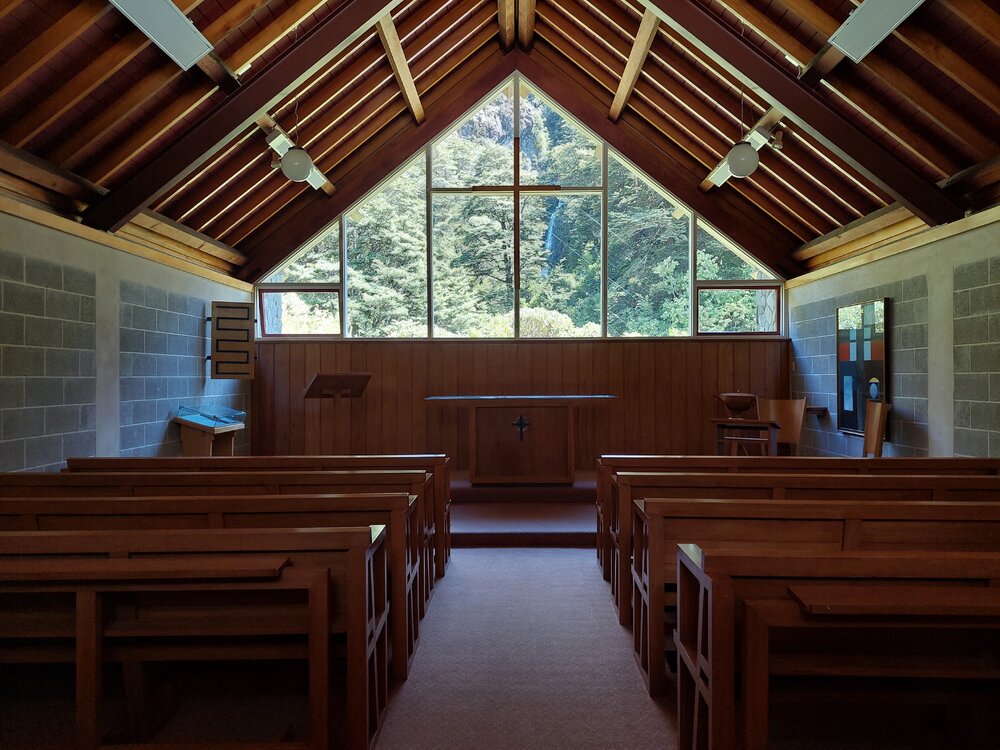 Interior of Chapel of the Snows, Arthur's Pass