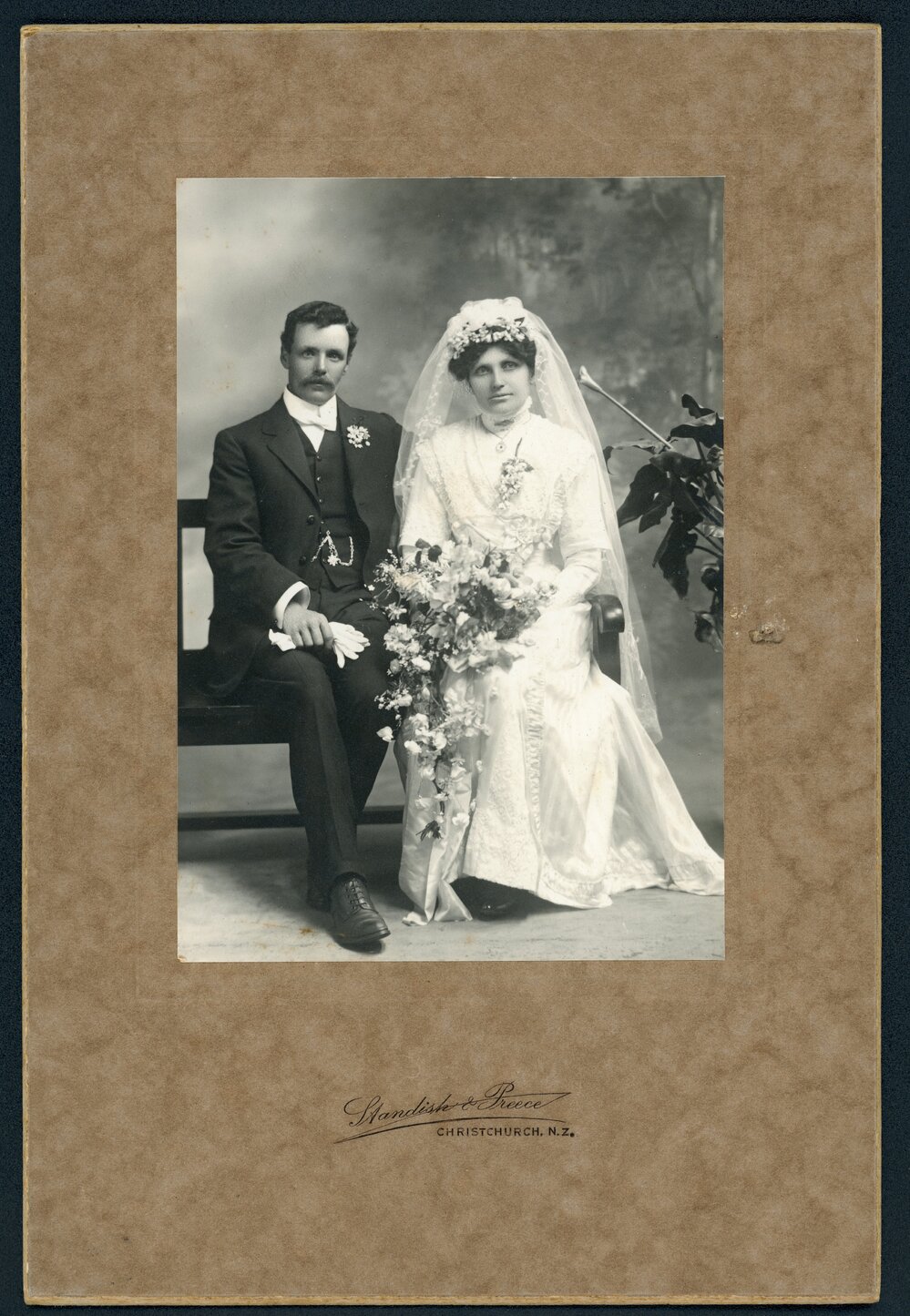 Ellen McIntosh and John Kennedy on their wedding day, 1912