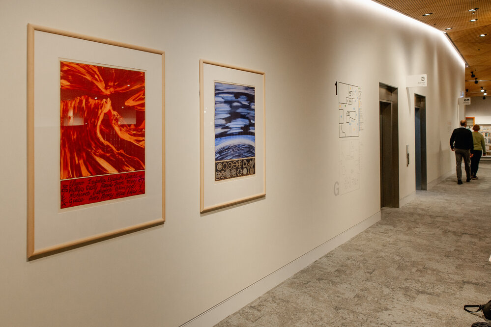 Marilynn Webb, Protection Work - Blue Night Ida Valley, and, Protection Work - Meditation for my Fore-Mothers, 1993