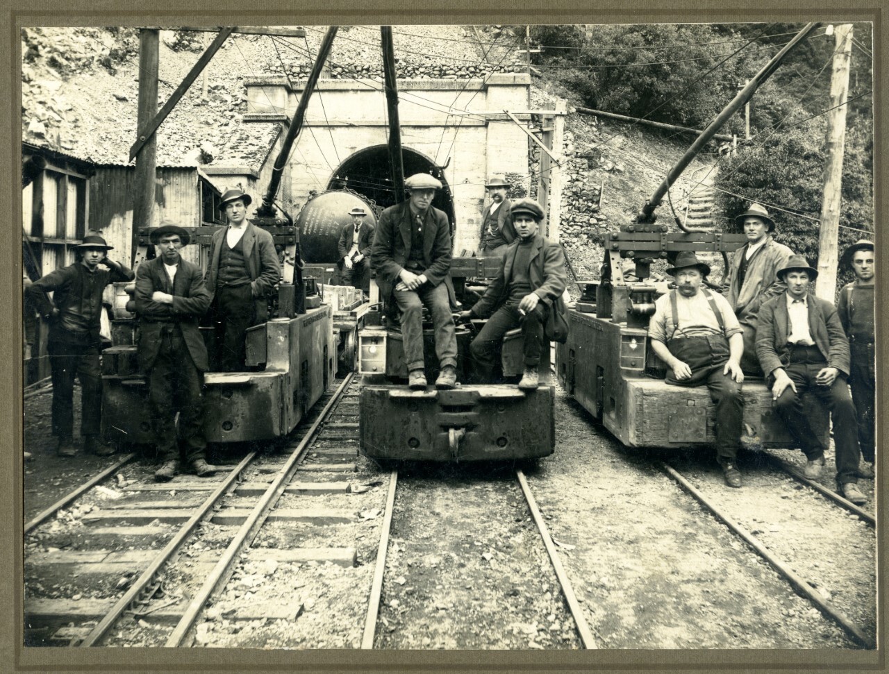 Ōtira tunnel workers, c1920s