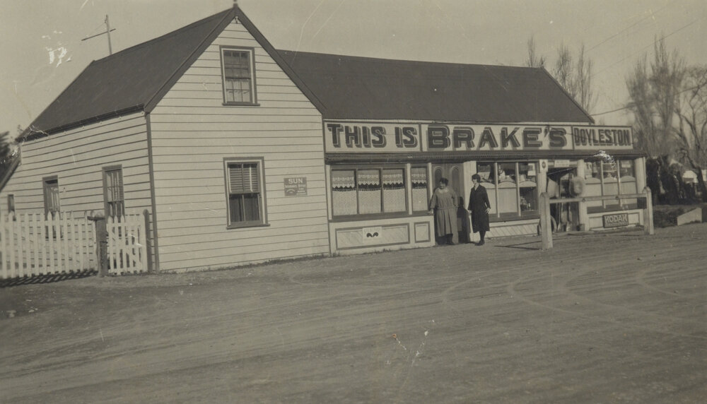 Jane (Jennie) Brake and Miss Annie Brizzle, Doyleston Store
