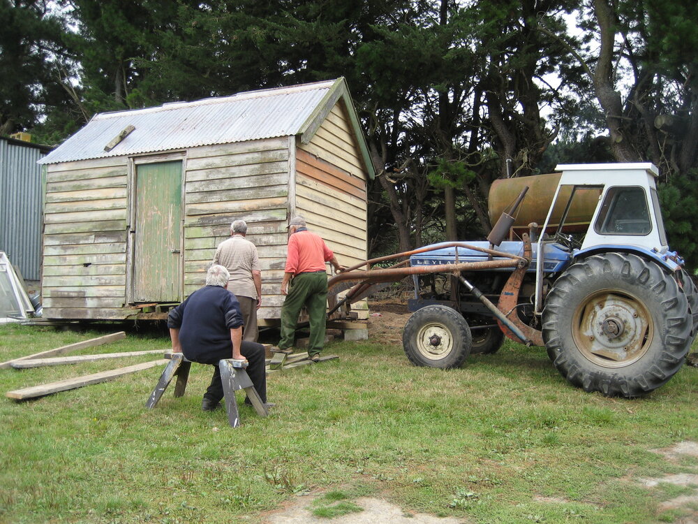 Homebush Station building being prepared for moving to its new site in Darfield