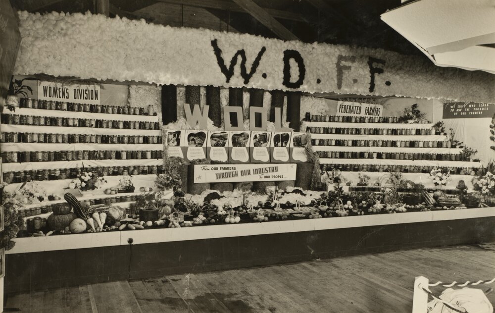 Women&rsquo;s Division Federated Farmers of New Zealand exhibit in King Edward Barracks