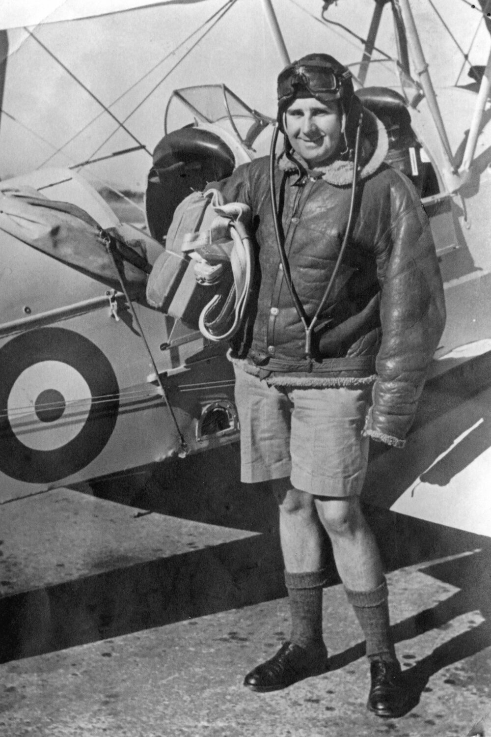 John Strathearn Lawrey with an RNZAF Tiger Moth