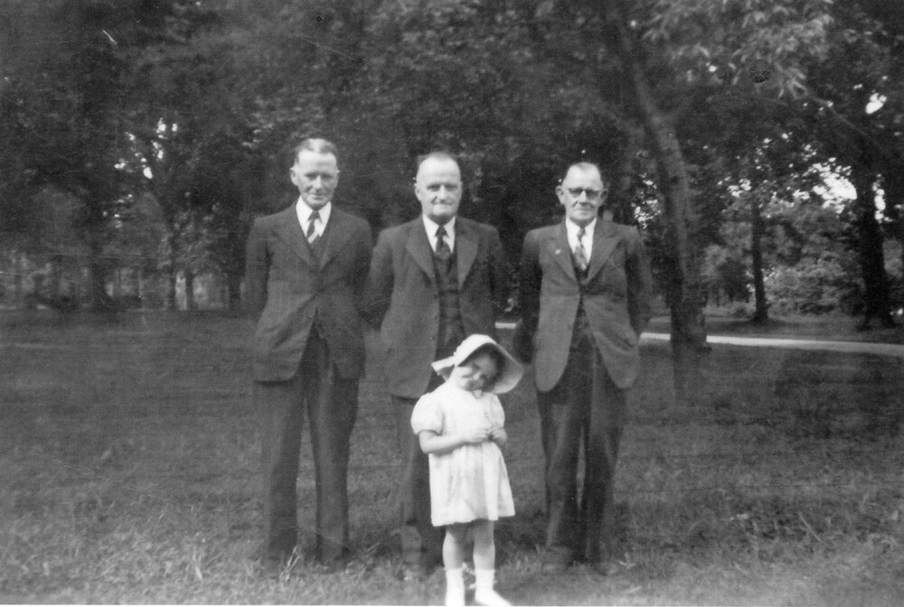 Charles, Herbert and Frank Lawrey with Lilian Calder