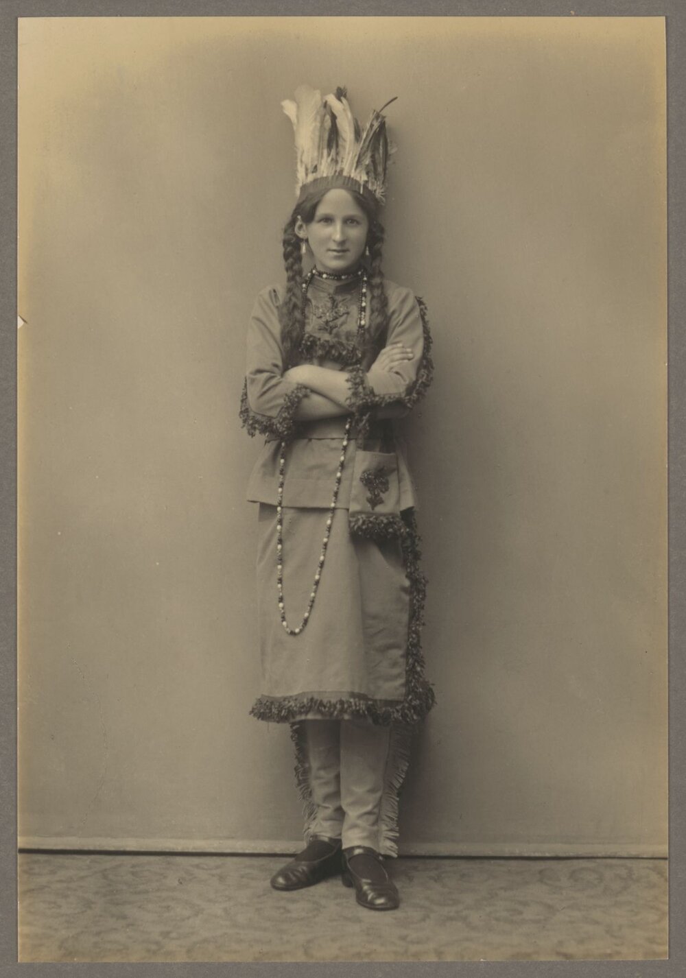 Woman in Indigenous American costume