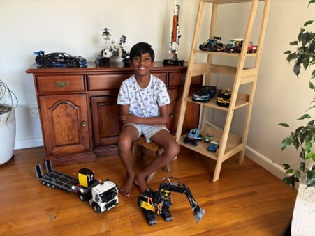 Seth and his LEGO collection