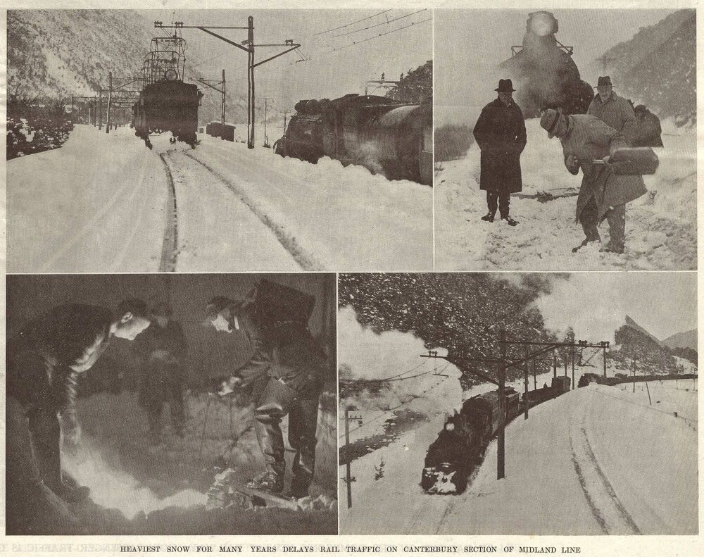 Snow on the Midland railway line