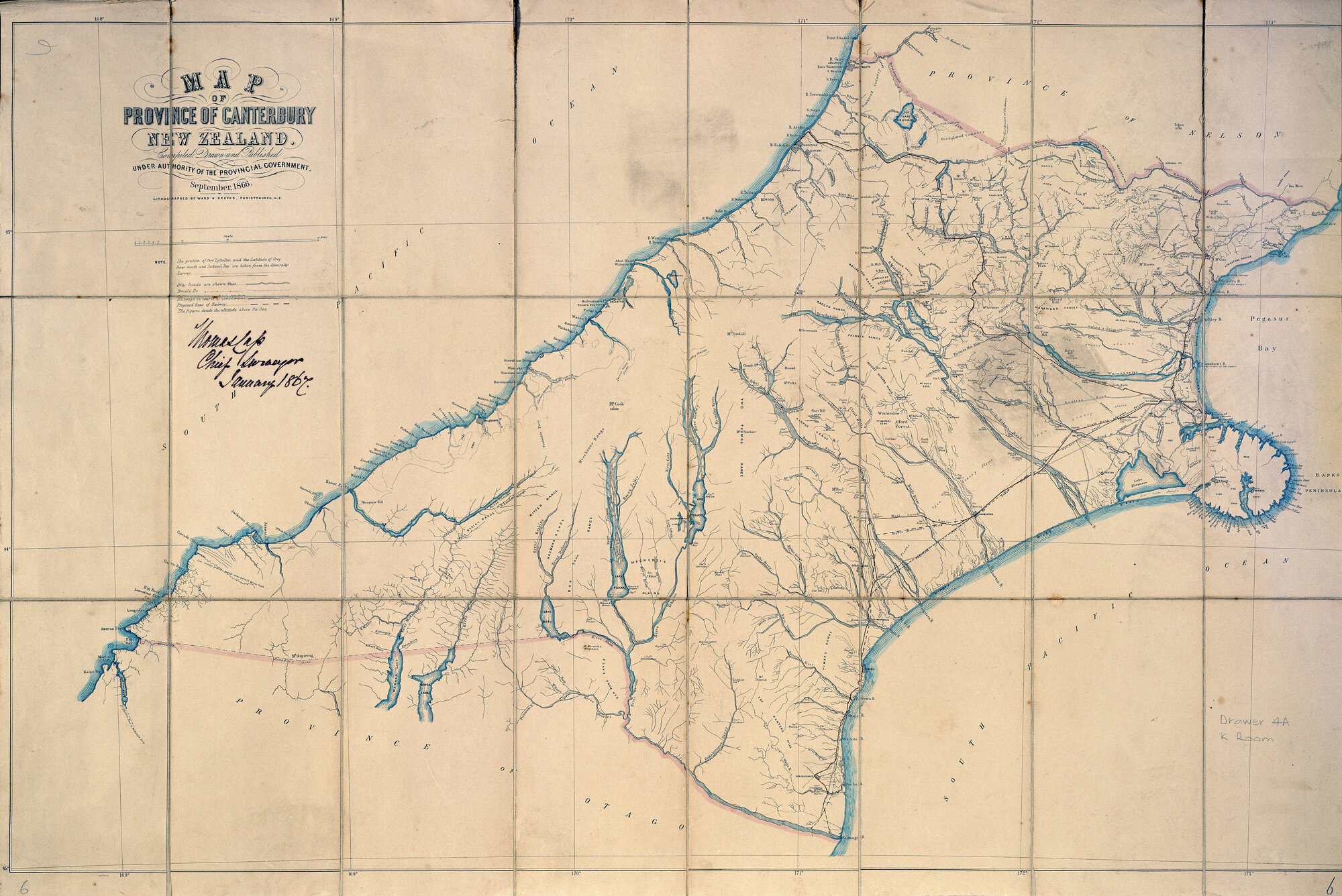 Map of the Province of Canterbury