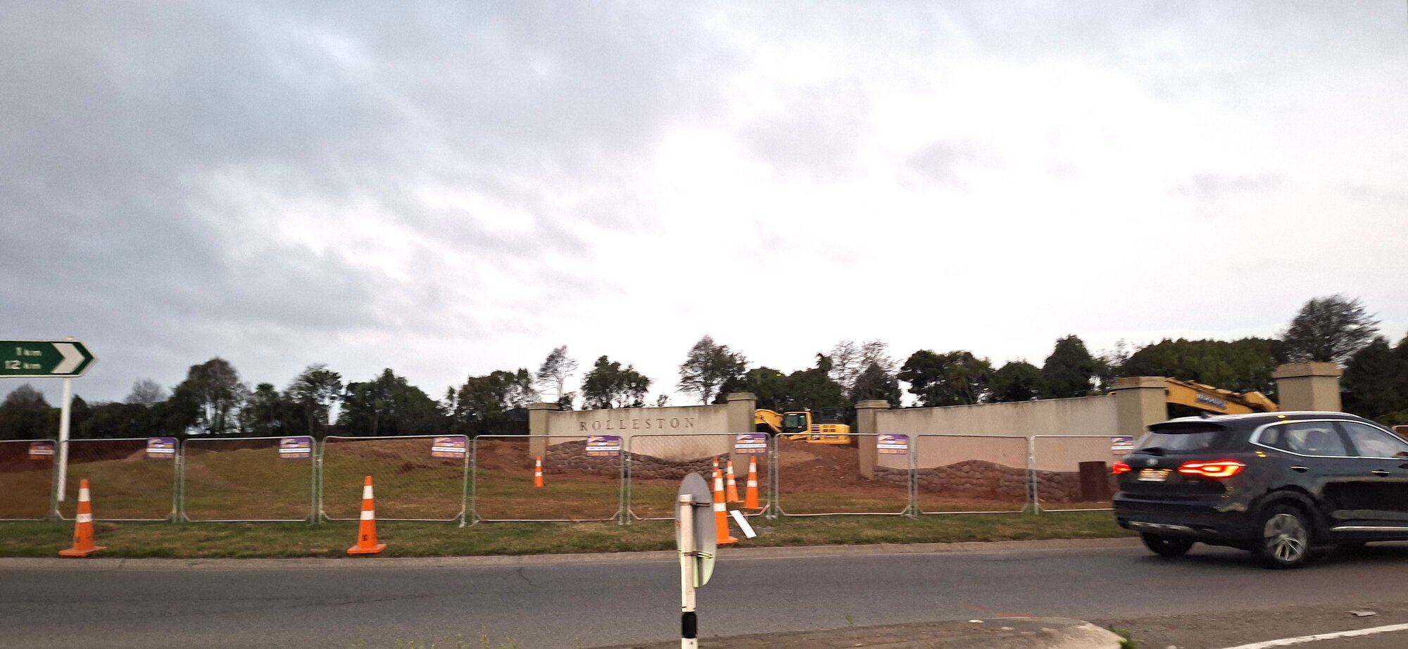 Entrance to Rolleston from State Highway 1