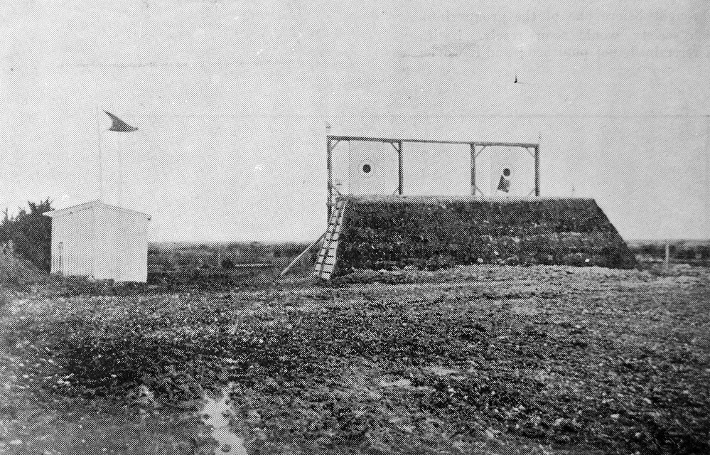 The firing range, the targets and butts