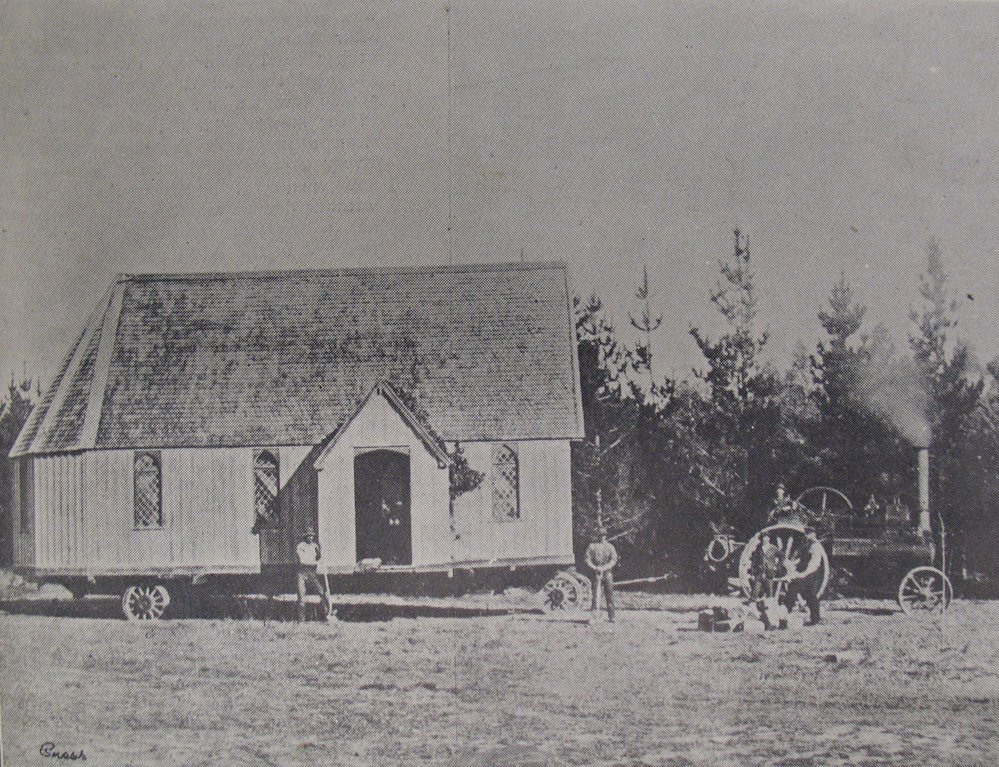 The Burnham Church in the course of removal