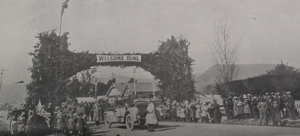 Welcome home celebrations at Tai Tapu for Heaton Rhodes, 1919