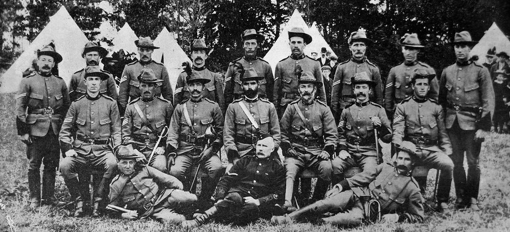 Officers of the Ellesmere Mounted Rifles in 1899
