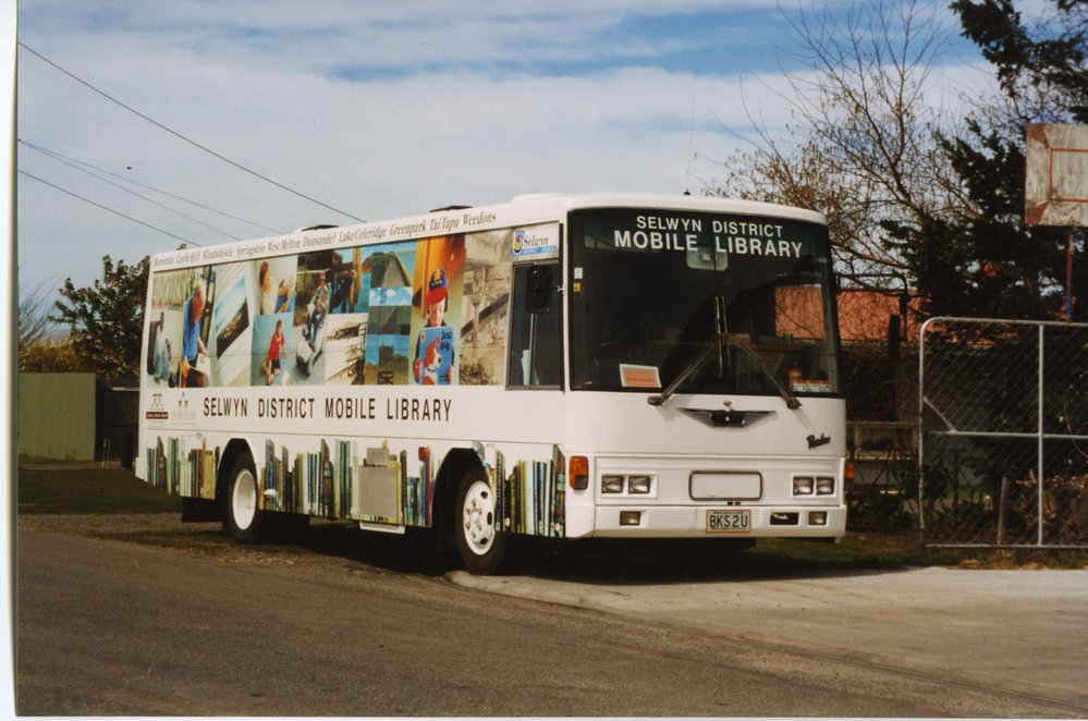 Selwyn District Mobile Library Bus in Rolleston, 2002