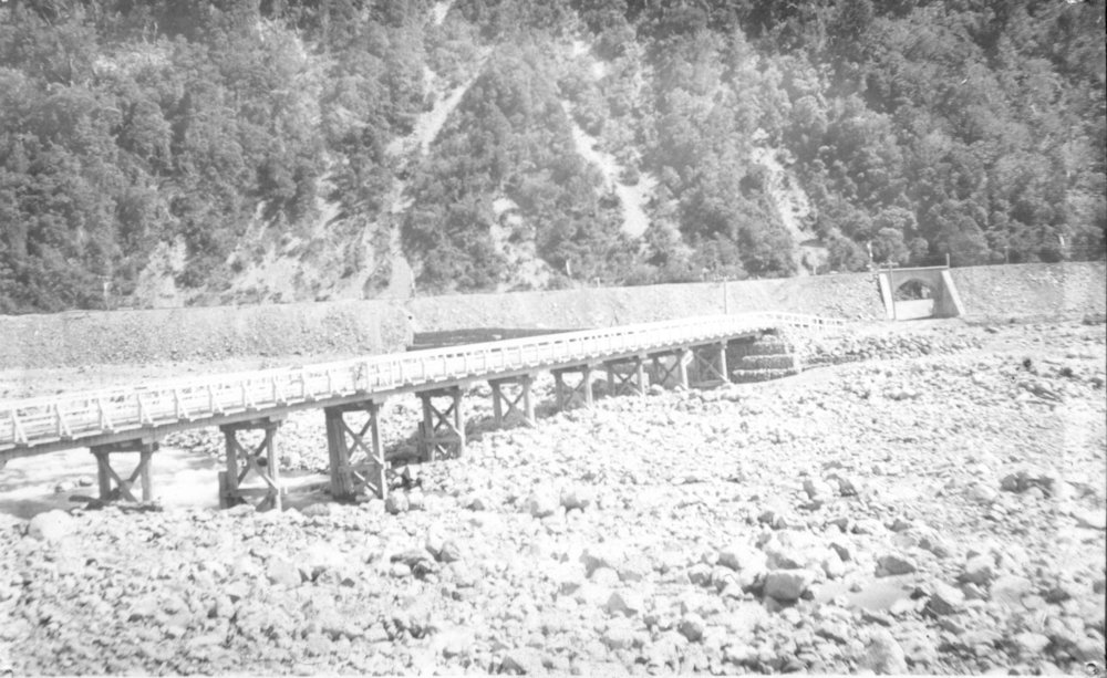 Wooden bridge in Otira  