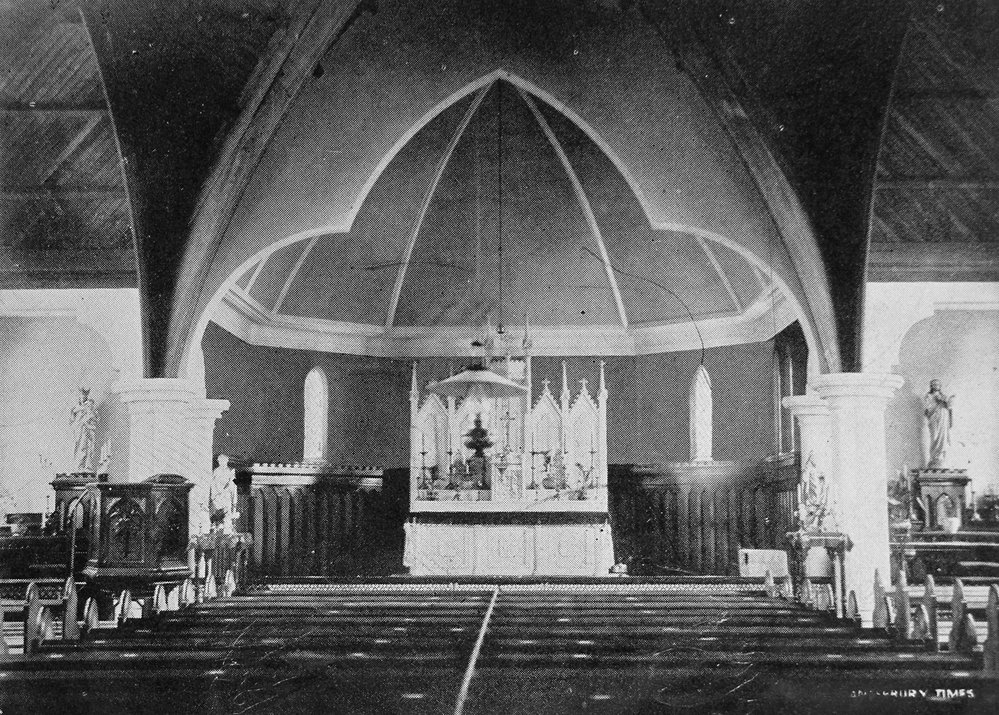 Roman Catholic Church interior, Leeston 1911