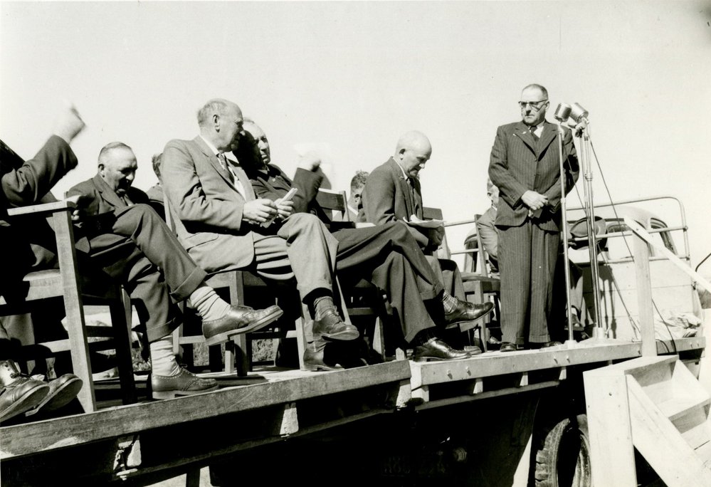 Mr J. E. Horrell at the Kimberley Water Race opening