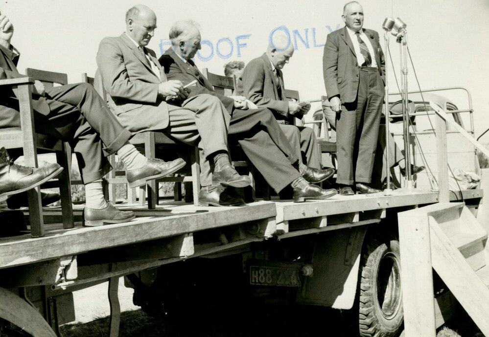 Mr D. H. Butcher at the Kimberley Water Race opening