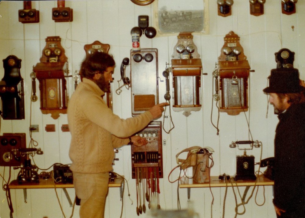 Old phones at Darfield Post Office