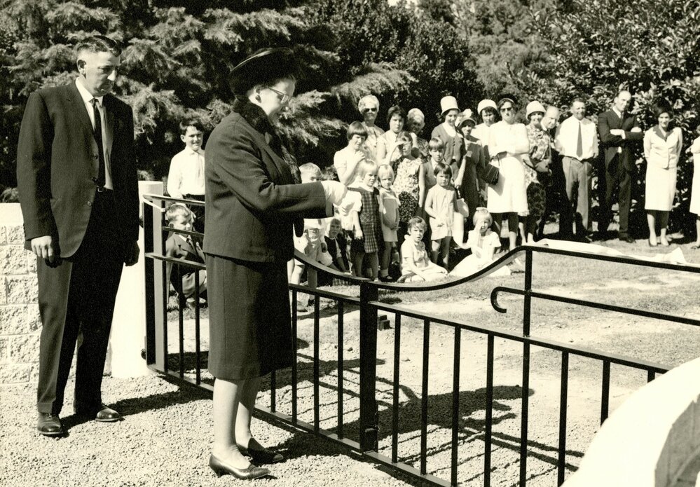 Ribbon cutting at Courtenay School Centennial 