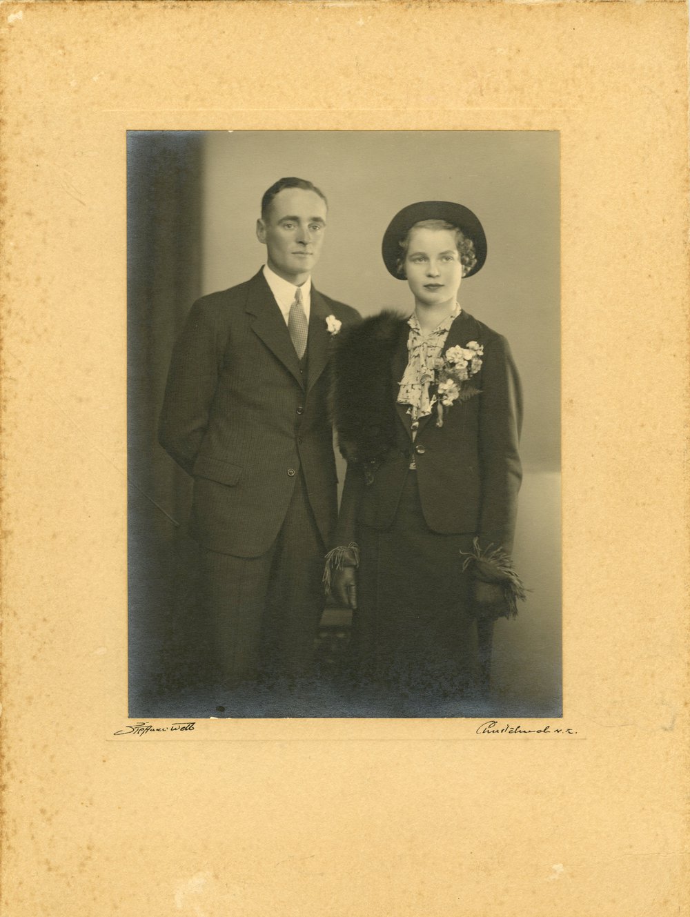 Portrait of couple at wedding