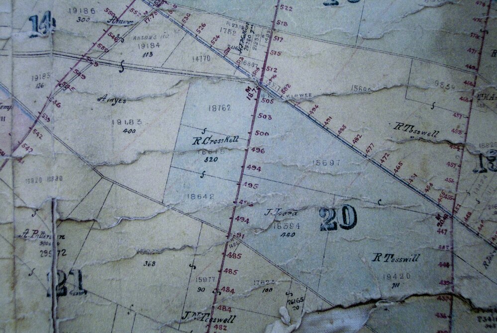 Map of Kirwee farms