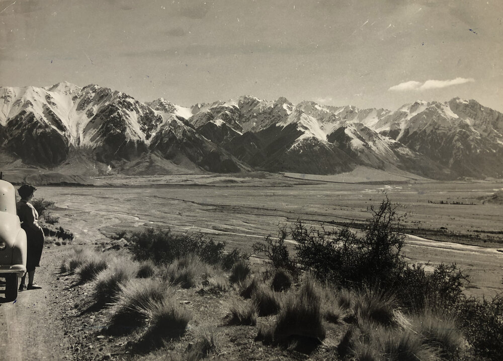 Mona on Harper Road, looking across the Wilberforce River towards Mount Algidus Station.