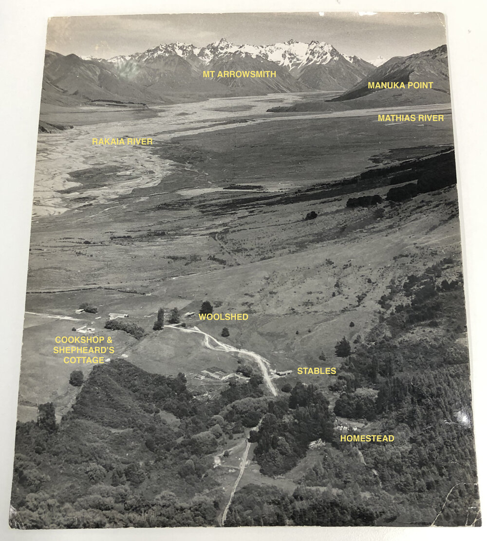 Aerial showing Mona Anderson's high country station