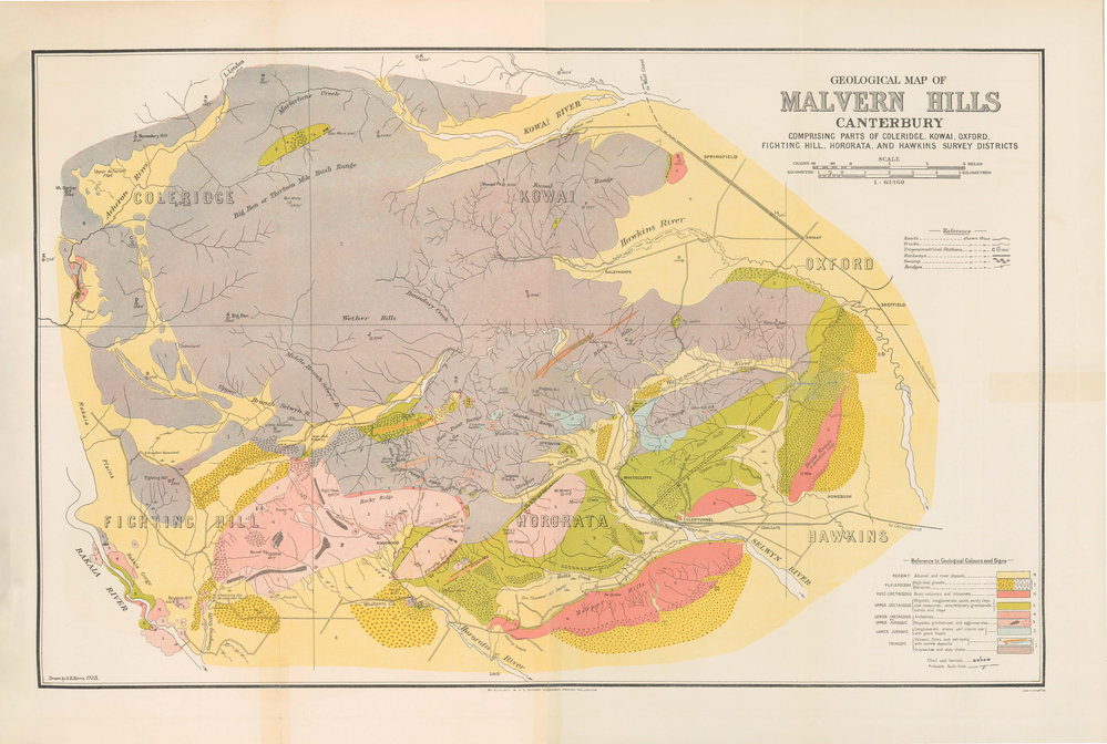 Geological map of Malvern Hills 