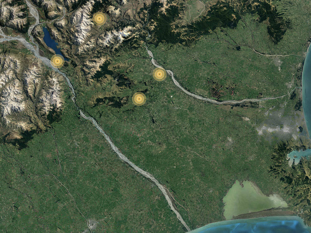 Map of the district indicating the areas where these toki were found