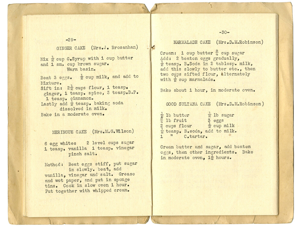 Recipe Book, published by the Rolleston Branch of the Women&rsquo;s Division of Federated Farmers New Zealand Inc, 1951