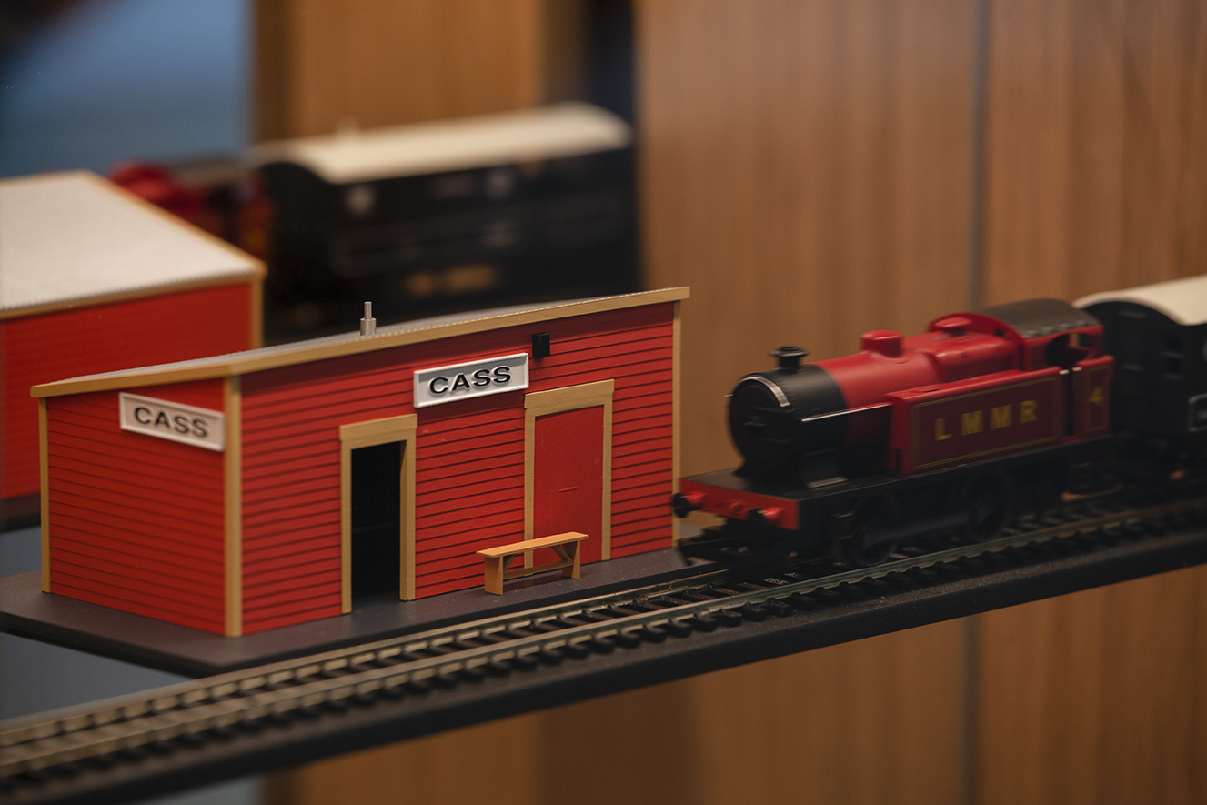Model of Cass Station and train