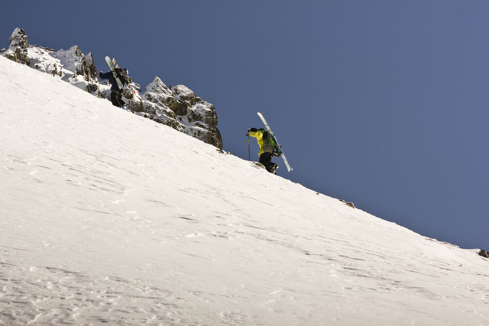 Ski touring at Mt Olympus