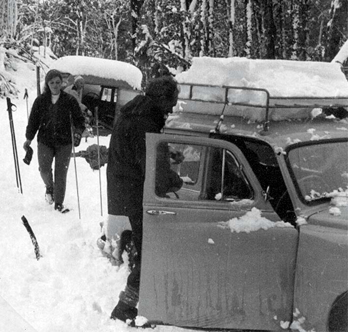 Snowfall at Craigieburn carpark