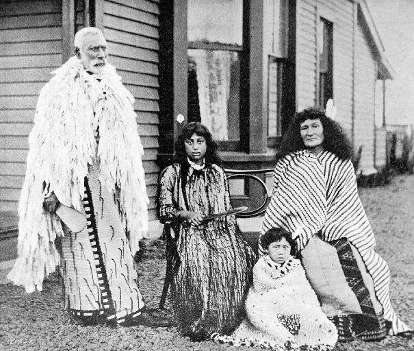 Hon. Hōri Kerei Taiaroa and Tini Kerei Taiaroa with two of their grandchildren