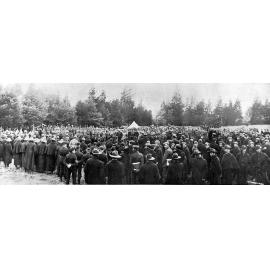 Easter manoeuvres of the Canterbury Volunteers at Sheffield, Church service at the Sheffield Camp