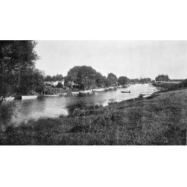 Boats on the Waikirikiri Selwyn river at Selwyn Huts
