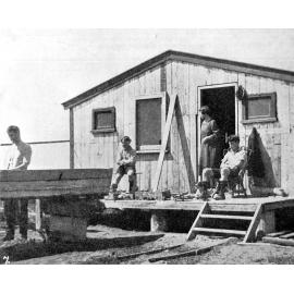 Boat builders at work on a punt