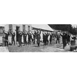 Burnham Industrial School, the boys doing a physical drill
