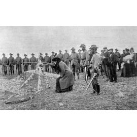 Mrs George E. Rhodes at the opening of the Ellesmere Mounted Rifles range, 1902