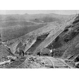 Widening a cutting on the Midland Railway Line